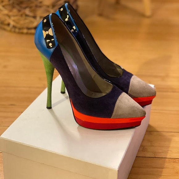 Versace Color Block Pumps - Picture 2 of 7